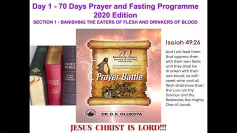 Day 1 Prayers Mfm 70 Days Prayer And Fasting Programme 2020 Edition