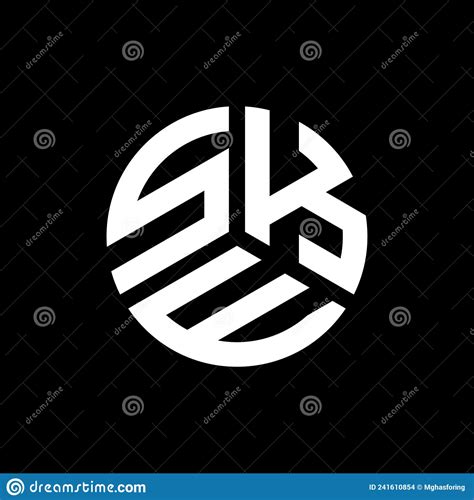 Ske Letter Logo Design On Black Background Ske Creative Initials
