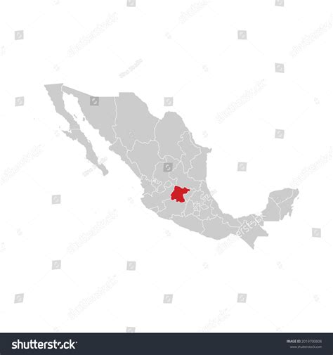 Location Guanajuato Mexico Map Vector Stock Vector Royalty Free