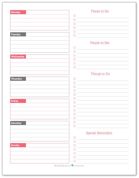 Keep It Simple With A Weekly Overview Planner Weekly Planner