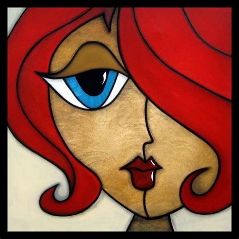 Faces1142 2424 Original Abstract Art Painting Darling By