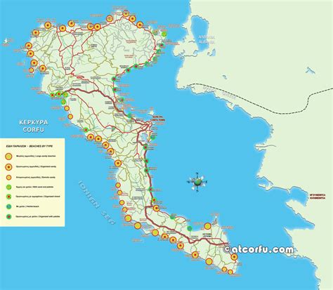Korfu Karte Beste Karten In Griechisch Und Englisch AtCorfu