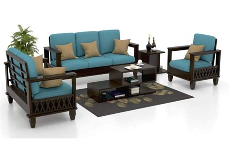 Buy wooden sofa set online with low prices for living room with free shipping and we show the entire woodworking project in detail. Simple Wooden Sofa Set Designs - The Best Ones - hoMonk