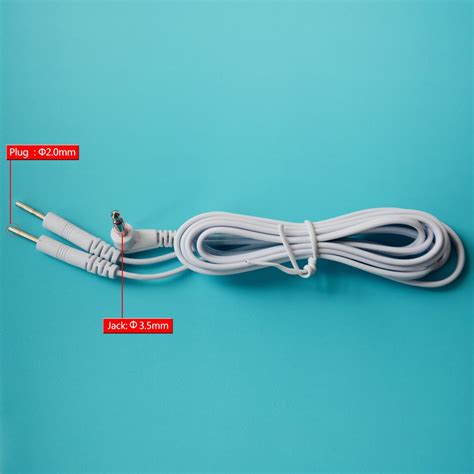 Tens Electrode Leads Male Plug 35mm With 20mm Pin Tens Pad Connection