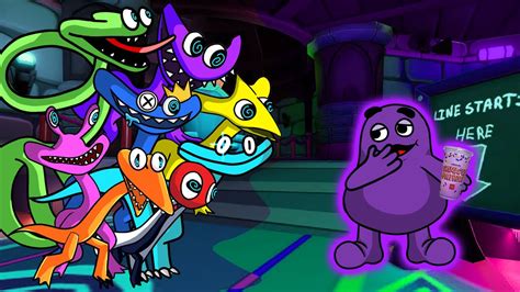 New Update New Rainbow Friends Vs Grimace Shake All Phases Friday My