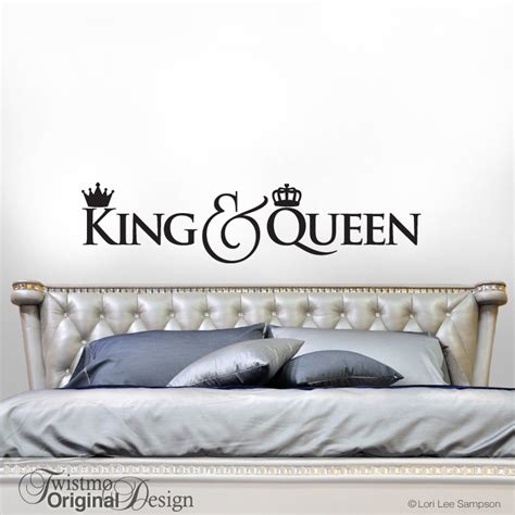 Amazing King And Queen Crown Wall Decor Bedroom Decal King And Queen