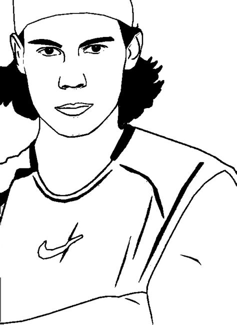 Tulostakaa värityskuvia Tennis Rafael Nadal 8