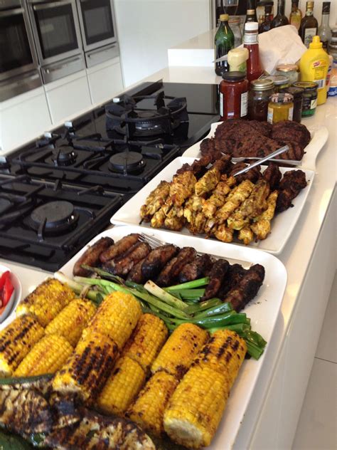 Buffet At Bbq Party Bbq Party Menu Snacks Für Party Parties Food Barbecue Party Food Bbq