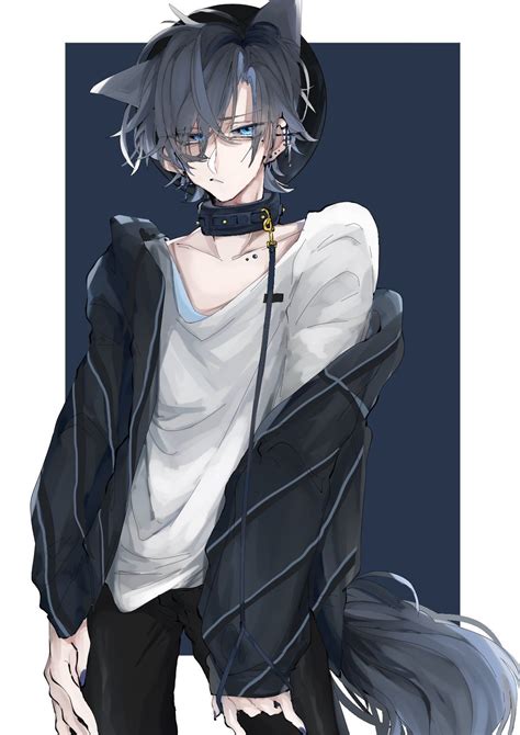 Cute Anime Boy With Wolf Ears And Tail Free Download