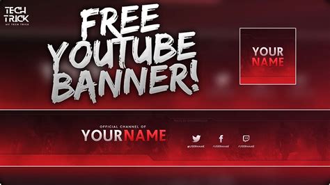 How To Make Youtube Banner Online Free Channel Art Template Youtube