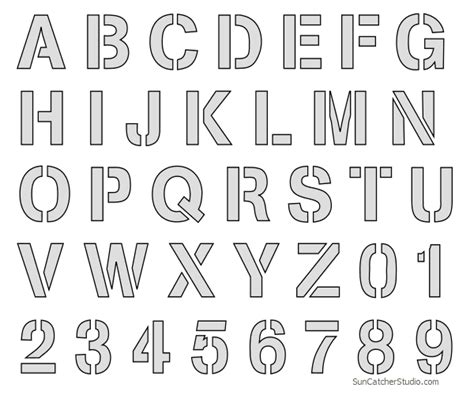 Marion G Lebow 6 Inch Alphabet Stencils Printable Print Our A To Z