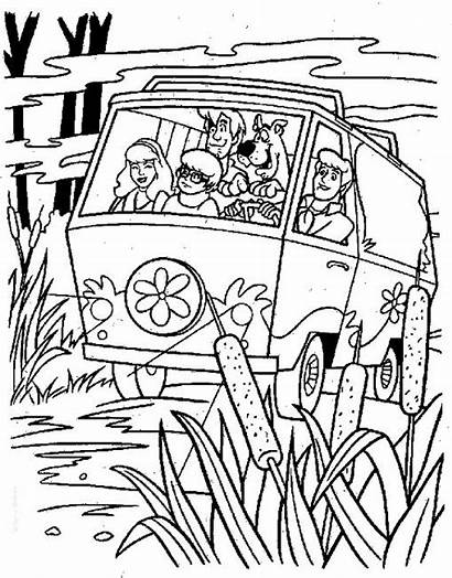 Mystery Coloring Pages Machine Scooby Doo Halloween