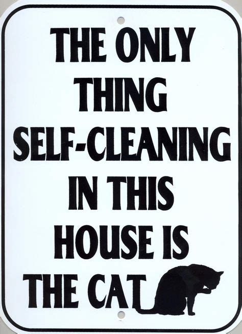 The Only Thing Self Cleaning In This House Is The Cat Funnycats With