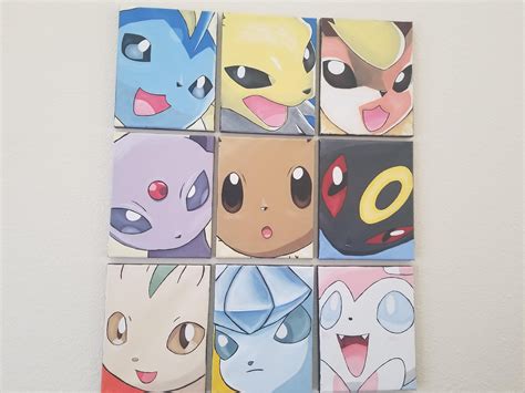 Painted The Eeveelutions For My Game Room Pokemon Pokemon Painting