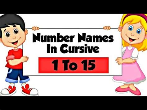 Spelling and writing numbers worksheets: Number Names In Cursive || 1 to 15 in Cursive Writing ...