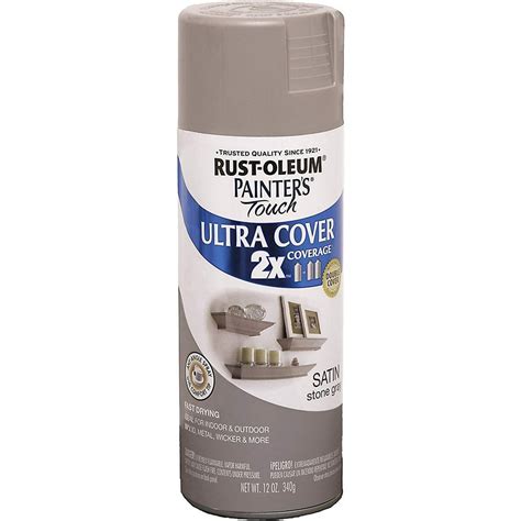 Rust Oleum 249855 Painters Touch 2x Ultra Cover 12 Ounce Satin Stone