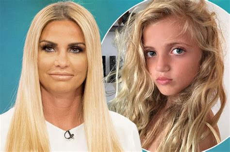 Katie Prices Mini Me Daughter Princess Shows Off Her Wavy Blonde Hair