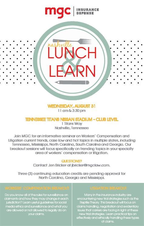 Lunch And Learn Invite Template New 2016 Nashville Lunch And Printable