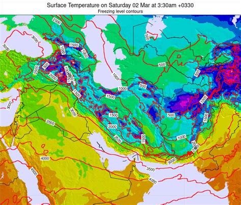 Azerbaijan Surface Temperature On Wednesday 07 Apr At 1030am Irdt