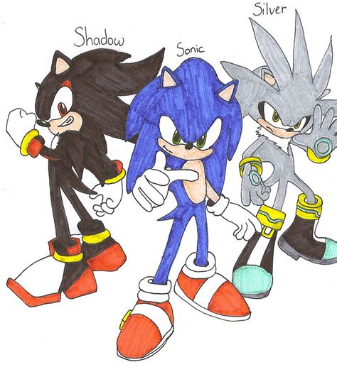 Sonic Shadow And Silver By Kairi The Hedgehog On Deviantart