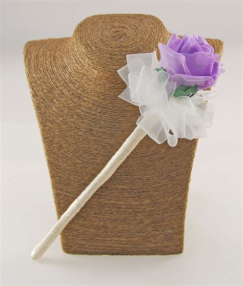 classic foam rose flower girl wand pick your own colour budget wedding flowers