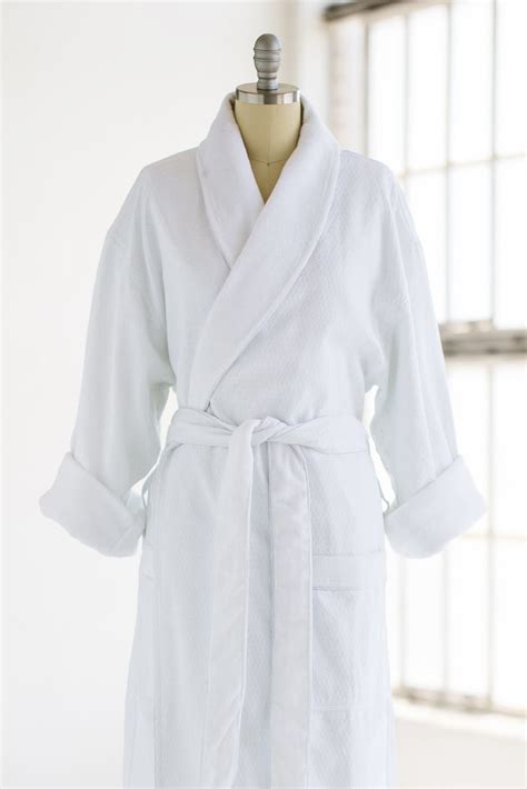 Classic Hotel Spa Robe Waffle And Terry Cloth White Luxury Spa Robes