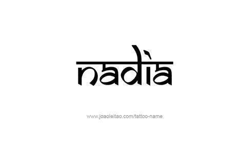 Nadia Name Tattoo Designs