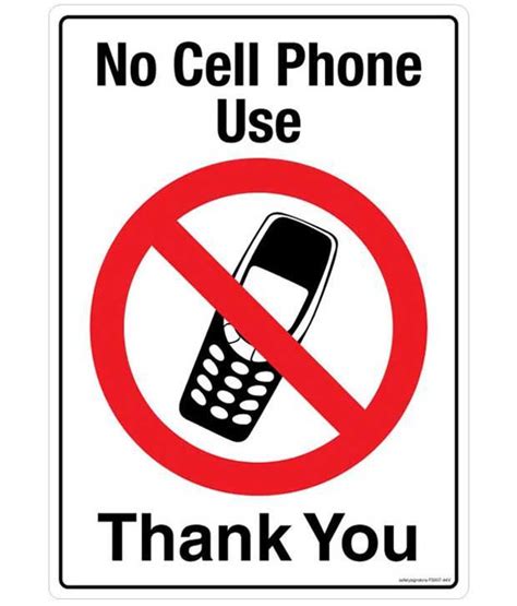 Safety Sign Store No Cell Phone Use Facility Signs Vinyl