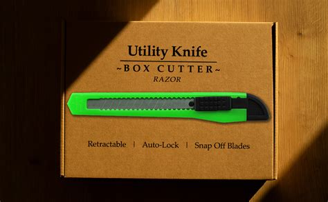 20x Bulk Small Neon Green Utility Knife Box Cutters Snap Off Blade 9mm