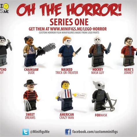 Lego Custom Horror Minifigures Horror Icons Lego Horror