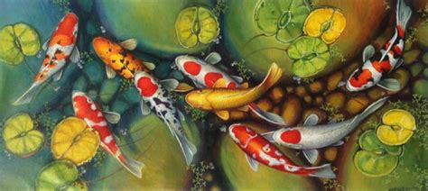 Beautiful Koi Fish Acrylic Painting For Sale Online