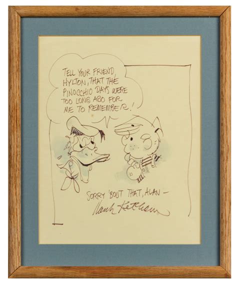 Donald And Dennis The Menace Drawing By Hank Ketcham