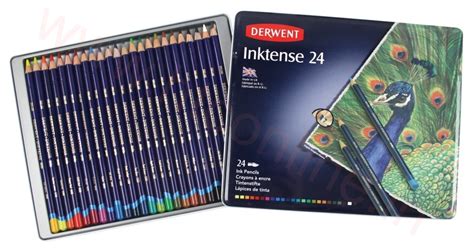 Htconline In Derwent Inktense Pencils Set Of 24 Tin Pack