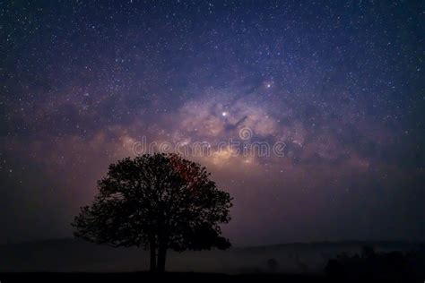 Milky Way Galaxy Long Exposure Photograph With Grain Star Study And