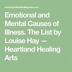 Emotional And Mental Causes Of Illness The List By Louise Hay