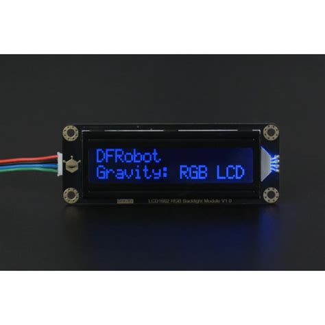 Dfrobot Gravity I2c 16x2 Lcd With Rgb Font Display Black Background Dfrobot Dfr0554