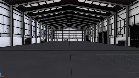 3d Model Industrial Warehouse Interior 11 Vr Ar Low Poly Cgtrader