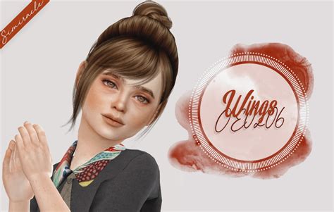 Simiracle Wings Oe0206 Hair Retextured Kids Version Sims 4 Hairs