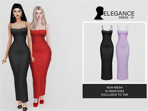 The Sims Resource Elegance Dress V1