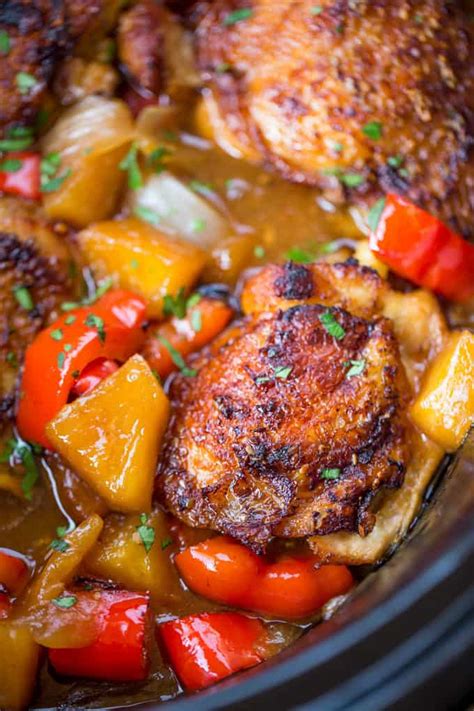 Pineapple Chicken Thighs Slow Cooker