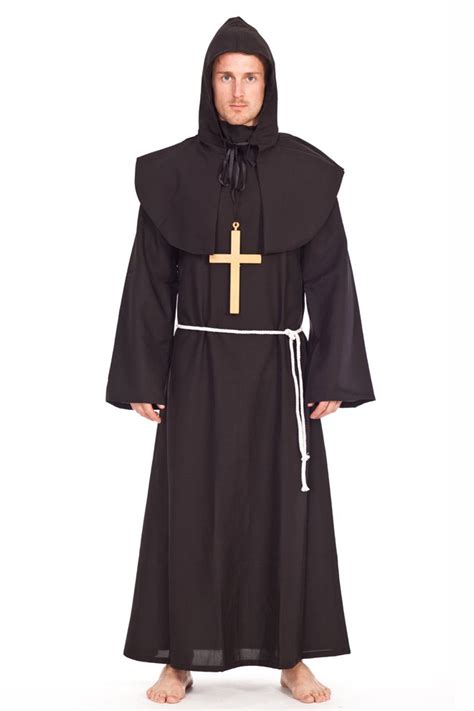 Mens Std Monk Party Fancy Dress Costume Religious Friar Tuck Saints Gents