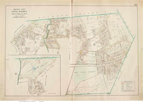 Plate 32 Malden Parts Of Wards 5 And 6 1900 Old Street Map