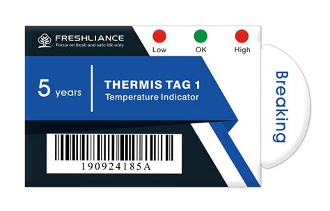 Thermis Tag Time Temperature Indicator With Led For Medical Use