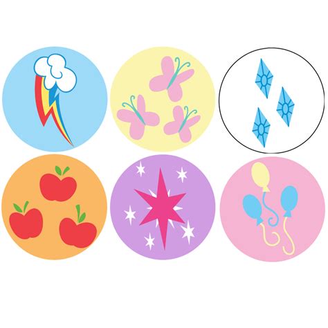 Geekbadge My Little Pony Cutie Marks 1 Buttons Online Store