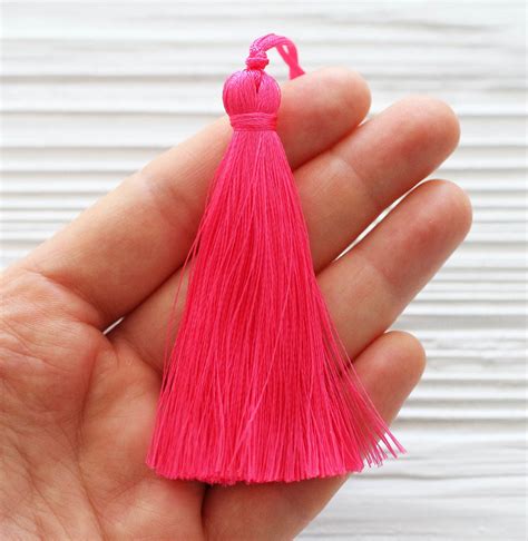 Hot Pink Tassel Neon Pink Tassels Tassels For Jewelry Tassel Bright