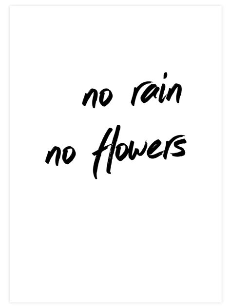 No Rain No Flowers Yazılı Poster Nordika Gallery