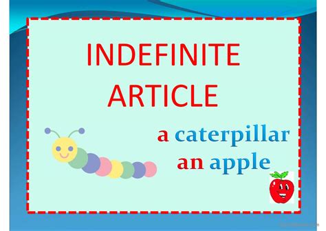 INDEFINITE ARTICLE General Readin English ESL Powerpoints