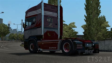 Red Old School Lady Skin For Scania Rjl R4 Ets2 Mods