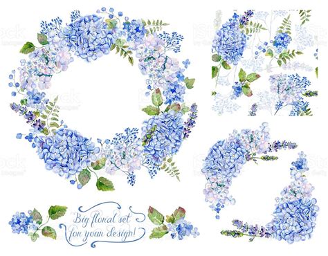 Visit the license and usage info page for full terms and conditions of use. Set of flowers, frame, decorative corners and one seamless ...