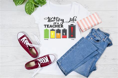 Battery Life Of A Teacher Svg Classroom Svg Teacher Svg Etsy